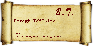 Bezegh Tábita névjegykártya